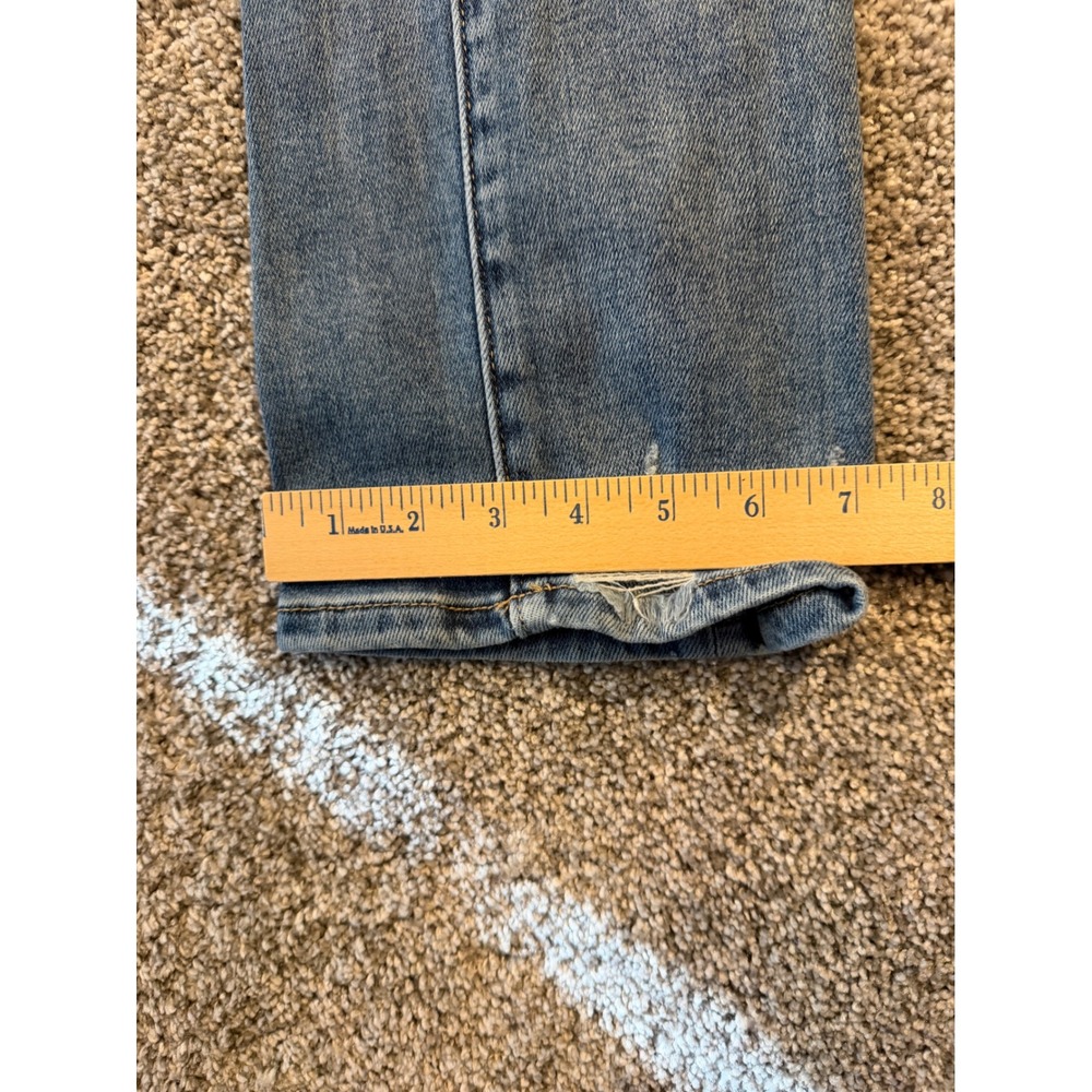BKE Jeans Womens 23x28 Blue Billie High Rise Cropped Straight Distressed Denim - Picture 8 of 10